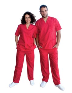 Медицински комплект унисекс модел 078586 в червен цвят