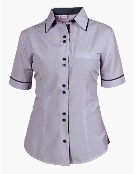 Дамска риза модел ALEXIA с къс ръкав (светло синя)