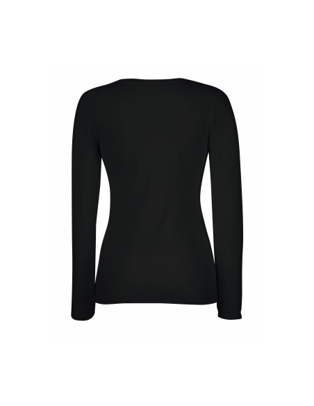 Дамска тениска с дълъг ръкав - черна