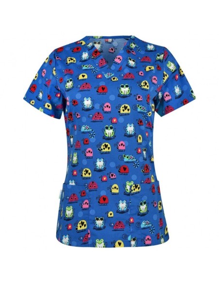 Дамска вталена туника за работа модел BAMBINA (жаби)