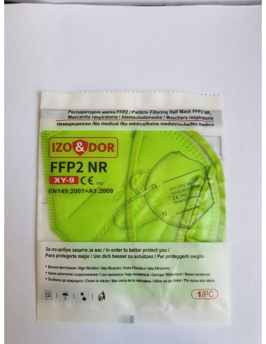 Сгъваема маска за дихателна защита N95 FFP2- зелена