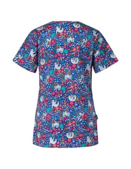 Дамска вталена туника за работа модел BAMBINA (ленивци)