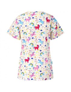 Дамска вталена туника за работа модел BAMBINA (еднорог) 2