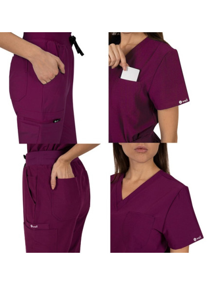 Медицински комплект BELLA - виненочервен