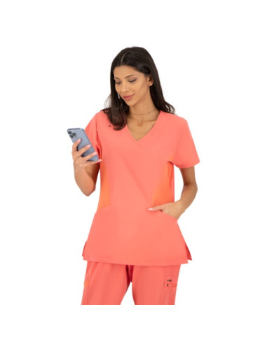 Медицинска туника JUSTINA- корал