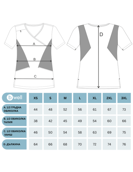 Медицинска туника JUSTINA- т.синя