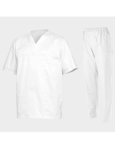 Комплект- медицинска туника с панталон M3- бял