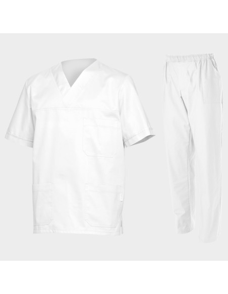 Комплект- медицинска туника с панталон M3- бял