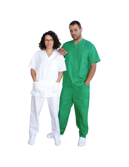 Комплект- медицинска туника с панталон M3- бял