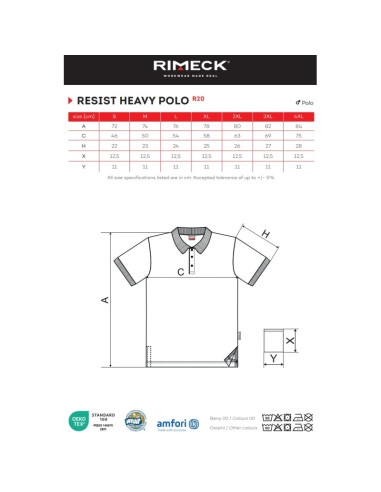 Мъжка тениска с поло яка RESIST POLO R20- бяла