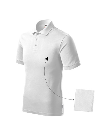 Мъжка тениска с поло яка RESIST POLO R20- бяла