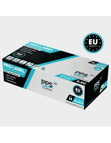 Еднократни ръкавици от нитрил PPS NITRILE BLACK PF 5.5G