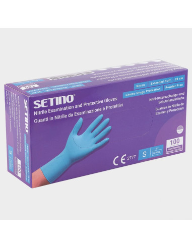 Еднократни ръкавици от нитрил SETINO NITRILE BLUE - 29 см