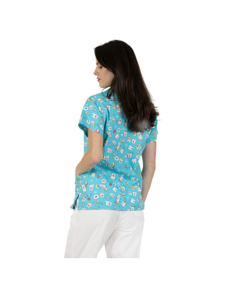 Медицинска туника BAMBINA- сини зъби