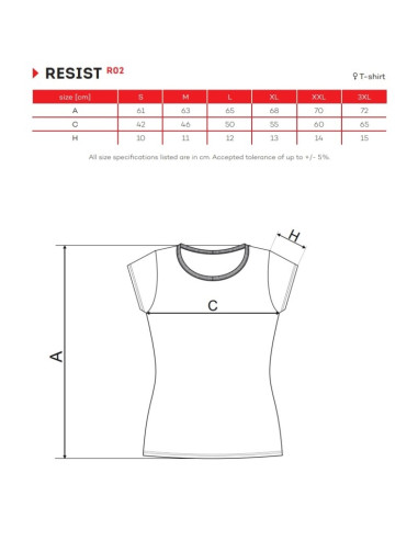 Дамска тениска RESIST R02- бяла