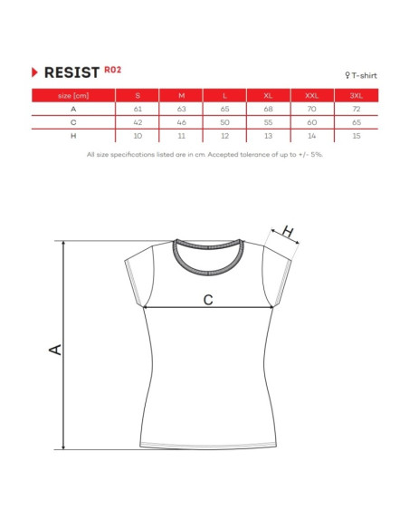 Дамска тениска RESIST R02- бяла