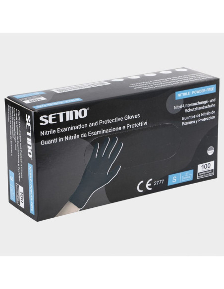 Еднократни ръкавици от нитрил SETINO NITRILE BLACK STRONG