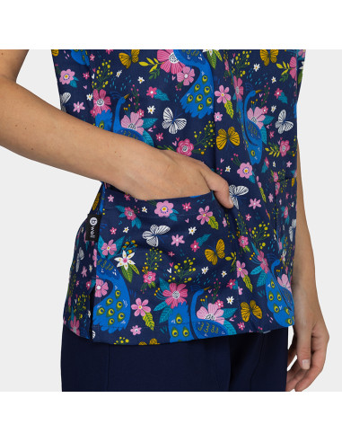 Медицинска туника BAMBINA на пауни