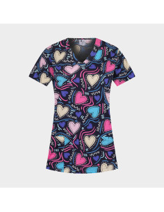 Медицинска туника BAMBINA на сърца 2