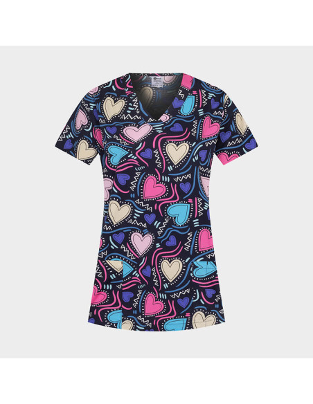 Медицинска туника BAMBINA на сърца