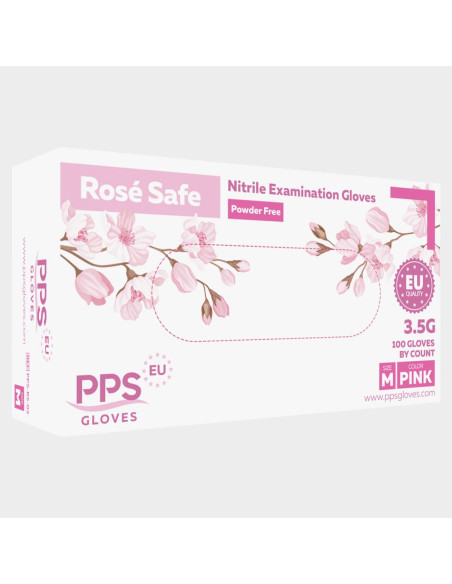 Нитрилни ръкавици PPS ROSE SAFE PF без пудра