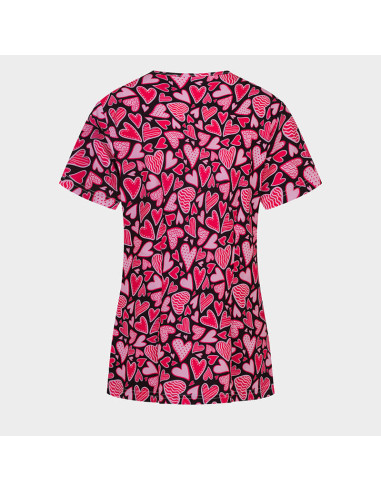 Медицинска туника ISABELLA - Pink Hearts