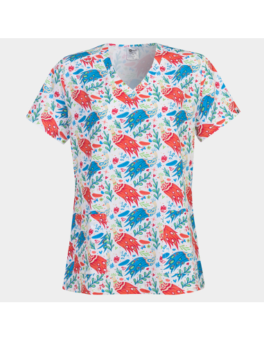Медицинска туника ISABELLA - Colourful Peacock